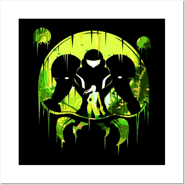 Galactic Bounty Hunter silhouette Wall Art by Meca-artwork